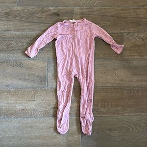 KYTE Baby Zippered Footie Pajamas, 6-12 months, pink